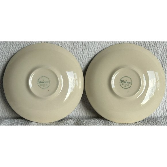 Vintage Franciscan Dinnerware 2 Saucers Desert Rose England 1985-early 2000s EUC - Picture 12 of 12